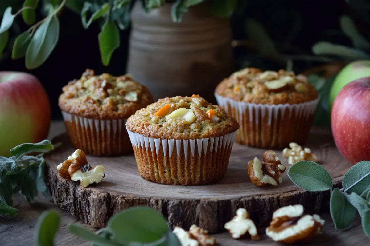 decorated_three_morning_glory_muffins_on_the_wooden_tray