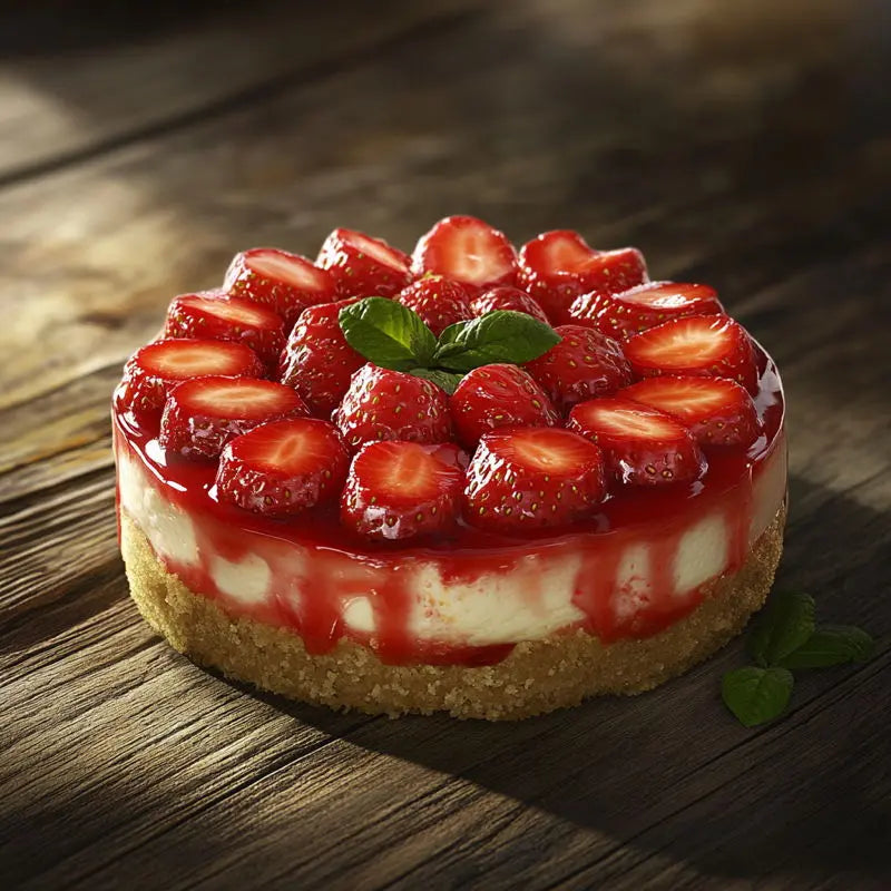 Strawberry_cheesecake_on the wooden surface_5