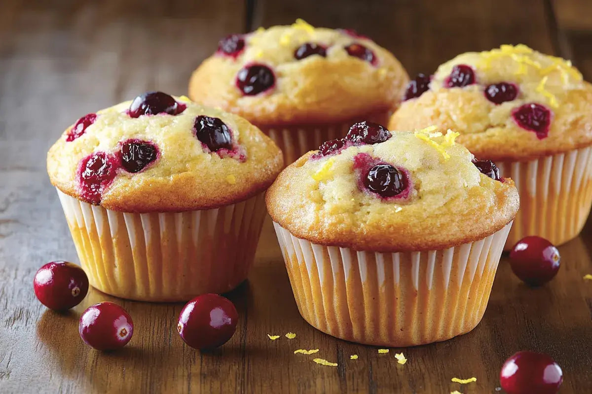 _lemon_cranberry_muffins_on_the_wooden_table_cranberries_around