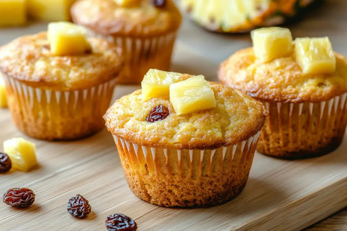 3_pineapple_raisin_trio_of_muffins_on_the_wooden_tray_delightful_and_tasteful 
